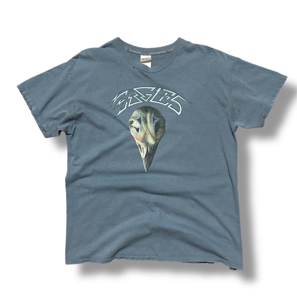 Thrashed Shirt Band Tee Eagles Forum y2k 2014 Blue Large